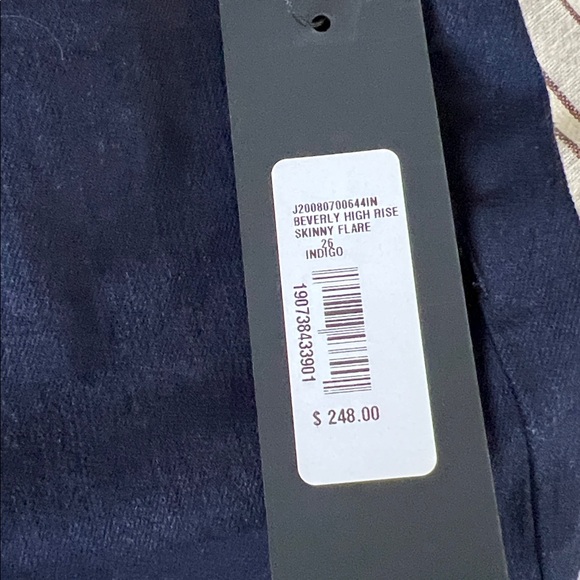 Veronica Beard Indigo Beverly High Rise Skinny Flare Jeans Size 26 NWT - Picture 9 of 9
